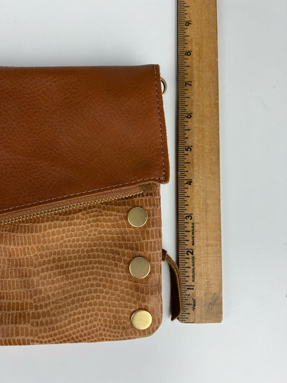 HAMMITT DILLON LOS ANGELES DILLON ARCHES HENNA LEATHER CROSSBODY CLUTCH MEDIUM - Picture 15 of 16